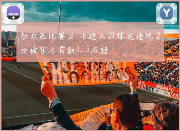 切尔西比赛后 卡迪夫因球迷违规言论被官方罚款1.5万镑